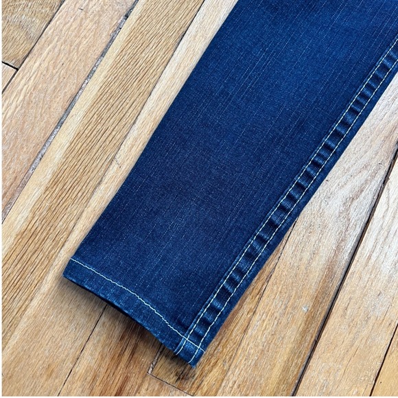 True Religion Jodie Glitz & Glam Jean Rhinestone Buttons Flap Low Rise Skinny 28 - Picture 12 of 12